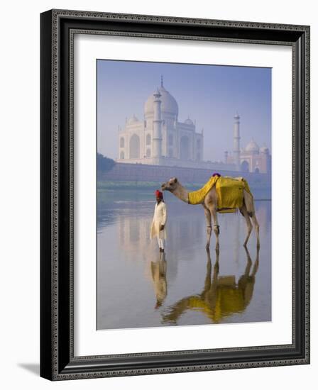 Camal and Driver, Taj Mahal, Agra, Uttar Pradesh, India-Doug Pearson-Framed Photographic Print