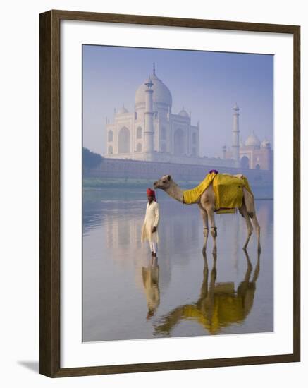 Camal and Driver, Taj Mahal, Agra, Uttar Pradesh, India-Doug Pearson-Framed Photographic Print