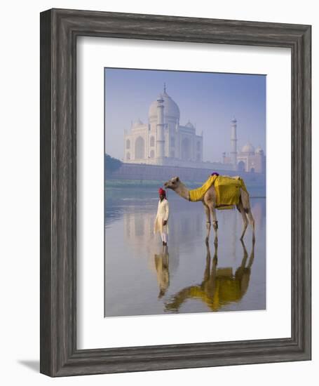 Camal and Driver, Taj Mahal, Agra, Uttar Pradesh, India-Doug Pearson-Framed Photographic Print