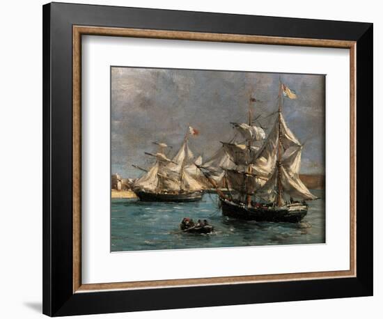 Camaret Dock-Eug?ne Boudin-Framed Giclee Print