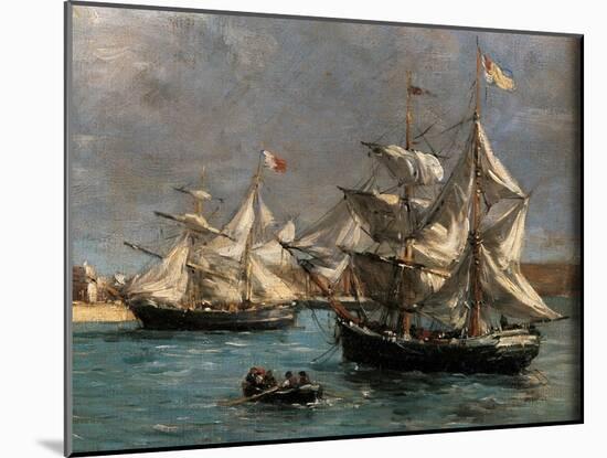 Camaret Dock-Eug?ne Boudin-Mounted Giclee Print