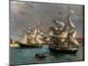 Camaret Dock-Eug?ne Boudin-Mounted Giclee Print