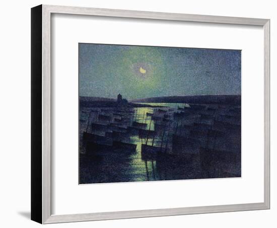 Camaret, Moonlight and Fishing Boats, 1894-Maximilien Luce-Framed Giclee Print