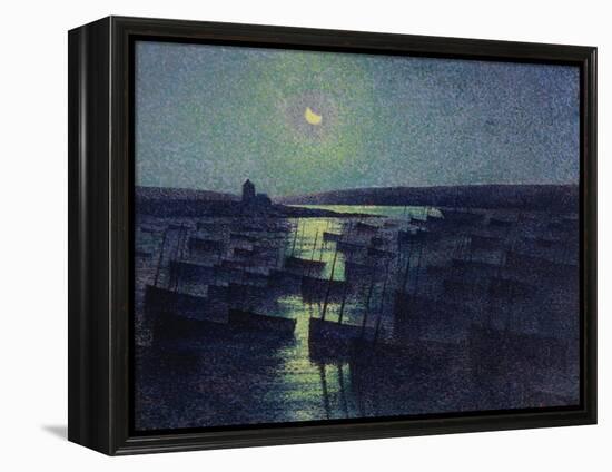 Camaret, Moonlight and Fishing Boats, 1894-Maximilien Luce-Framed Premier Image Canvas