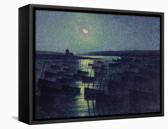 Camaret, Moonlight and Fishing Boats, 1894-Maximilien Luce-Framed Premier Image Canvas