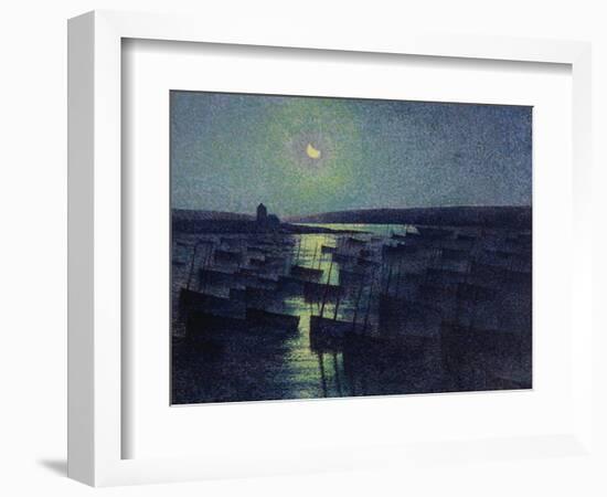 Camaret, Moonlight and Fishing Boats, 1894-Maximilien Luce-Framed Giclee Print