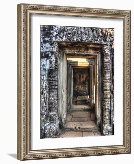 Cambodia, Angkor Watt, Siem Reap, Faces of the Bayon Temple-Terry Eggers-Framed Photographic Print