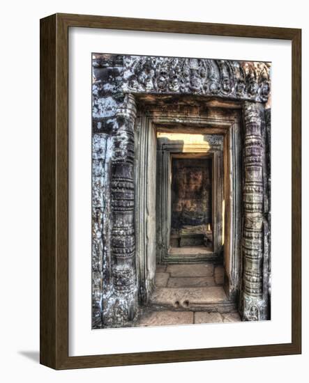 Cambodia, Angkor Watt, Siem Reap, Faces of the Bayon Temple-Terry Eggers-Framed Photographic Print