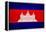 Cambodia Flag Design with Wood Patterning - Flags of the World Series-Philippe Hugonnard-Framed Stretched Canvas