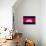 Cambodia Flag Design with Wood Patterning - Flags of the World Series-Philippe Hugonnard-Art Print displayed on a wall