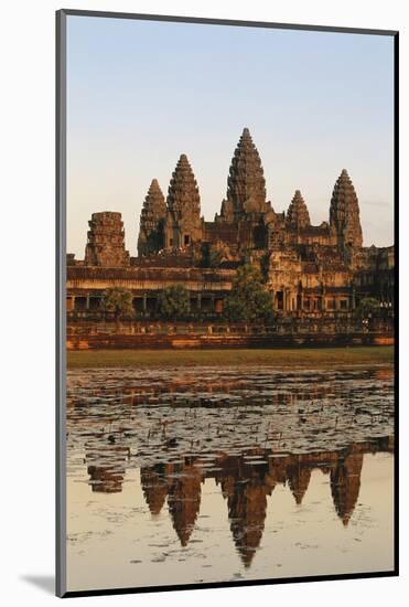 Cambodia, Siem Reap, Angkor, Aerial View of Village at Sunset-Walter Bibikow-Mounted Photographic Print