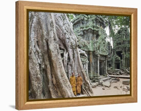 Cambodia, Siem Reap, Angkor, Ta Prohm Temple-Steve Vidler-Framed Premier Image Canvas
