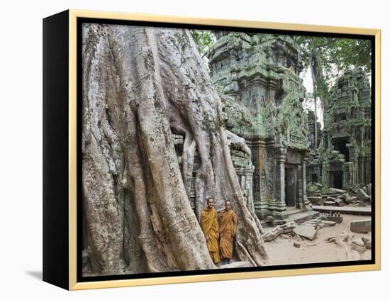 Cambodia, Siem Reap, Angkor, Ta Prohm Temple-Steve Vidler-Framed Premier Image Canvas