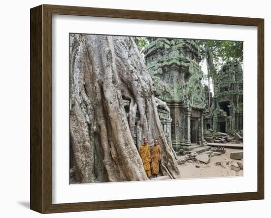 Cambodia, Siem Reap, Angkor, Ta Prohm Temple-Steve Vidler-Framed Photographic Print