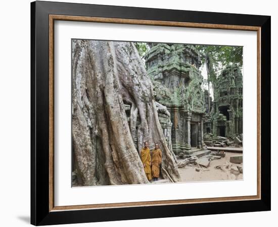 Cambodia, Siem Reap, Angkor, Ta Prohm Temple-Steve Vidler-Framed Photographic Print