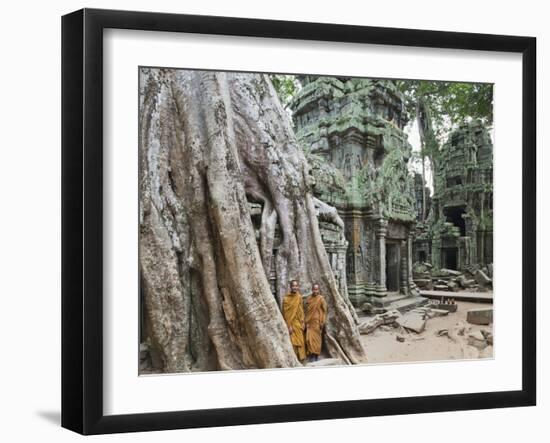 Cambodia, Siem Reap, Angkor, Ta Prohm Temple-Steve Vidler-Framed Photographic Print