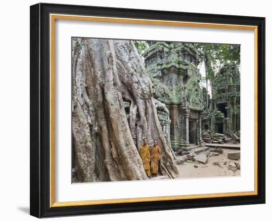 Cambodia, Siem Reap, Angkor, Ta Prohm Temple-Steve Vidler-Framed Photographic Print