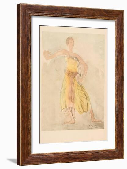 Cambodian Dancer, 1911 (Photogravure)-Auguste Rodin-Framed Giclee Print