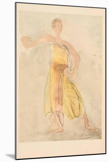 Cambodian Dancer, 1911 (Photogravure)-Auguste Rodin-Mounted Giclee Print