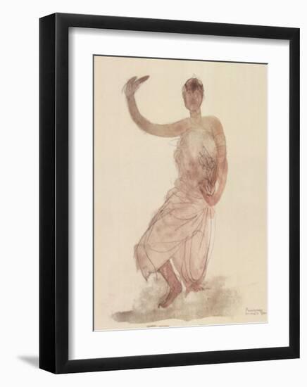 Cambodian Dancer-Auguste Rodin-Framed Art Print