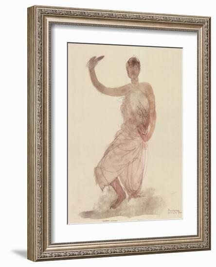 Cambodian Dancer-Auguste Rodin-Framed Art Print