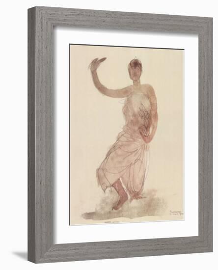 Cambodian Dancer-Auguste Rodin-Framed Art Print