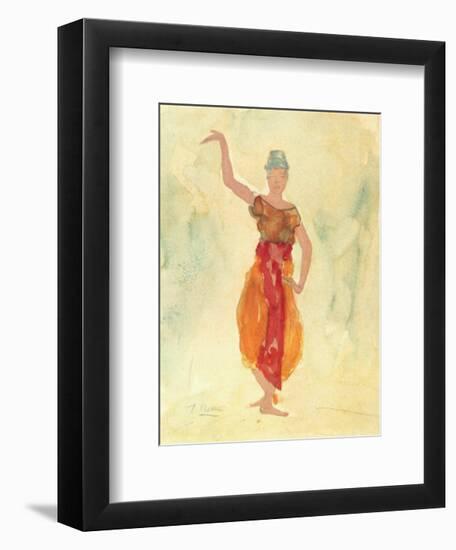 Cambodian Dancers-Auguste Rodin-Framed Art Print