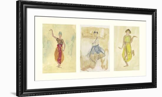 Cambodian Dancers-Auguste Rodin-Framed Art Print