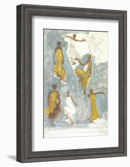 Cambodian Dancers-Auguste Rodin-Framed Art Print