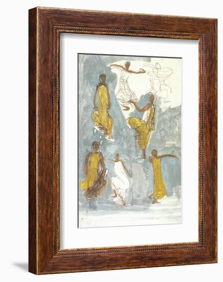 Cambodian Dancers-Auguste Rodin-Framed Art Print