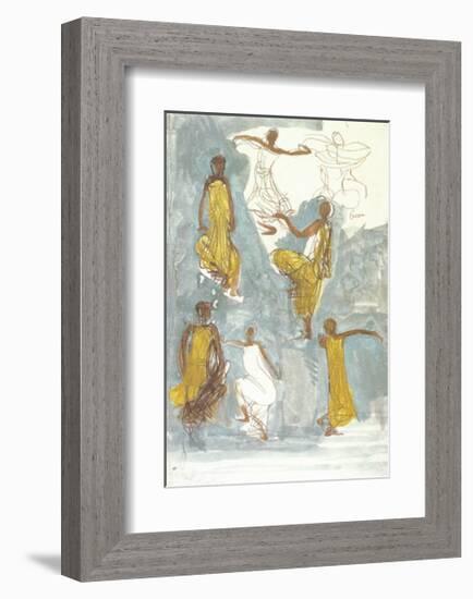 Cambodian Dancers-Auguste Rodin-Framed Art Print