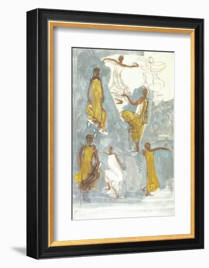 Cambodian Dancers-Auguste Rodin-Framed Art Print