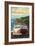 Cambria, California - Highway One Coast, c.2009-Lantern Press-Framed Premium Giclee Print