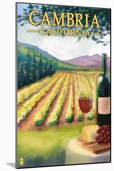 Cambria, California - Wine Country-Lantern Press-Mounted Art Print