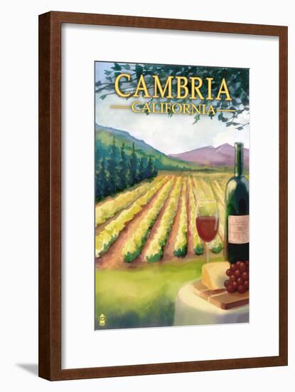 Cambria, California - Wine Country-Lantern Press-Framed Art Print