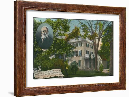 Cambridge, MA - Exterior View of James Russell Lowell Home, built in 1767-Lantern Press-Framed Art Print