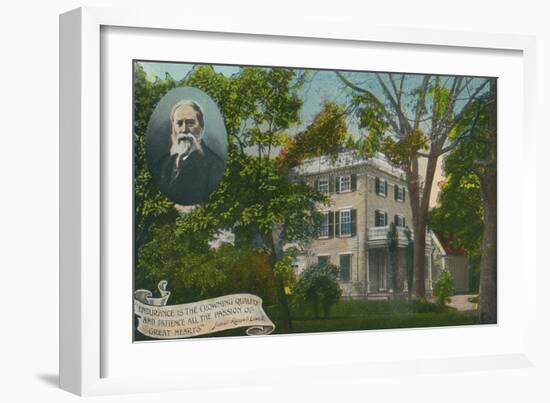 Cambridge, MA - Exterior View of James Russell Lowell Home, built in 1767-Lantern Press-Framed Art Print