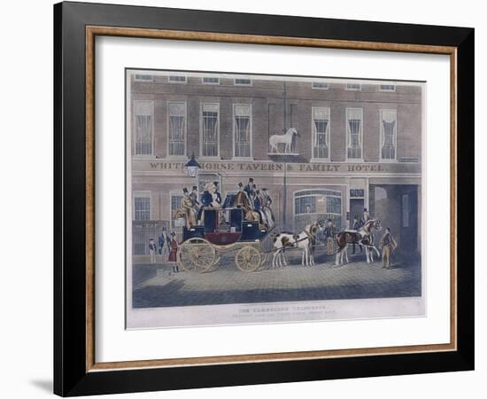 Cambridge Telegraph, Fetter Lane, London, C1830-George Hunt-Framed Giclee Print