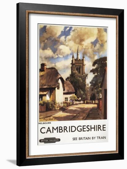 Cambridgeshire, England - Scenic Country View British Railways Poster-Lantern Press-Framed Art Print