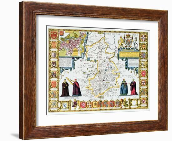 Cambridgeshire-John Speed-Framed Giclee Print