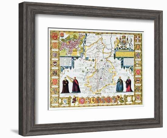 Cambridgeshire-John Speed-Framed Giclee Print