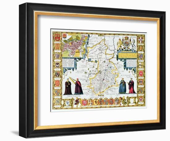 Cambridgeshire-John Speed-Framed Giclee Print