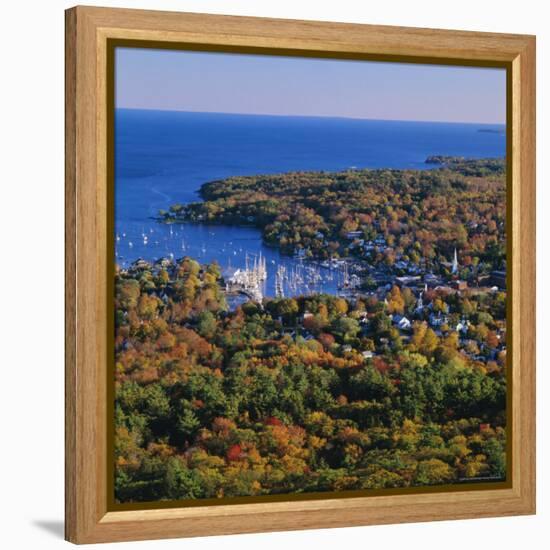 Camden Harbour, Camden Hills State Park, Maine, New England, USA-Roy Rainford-Framed Premier Image Canvas