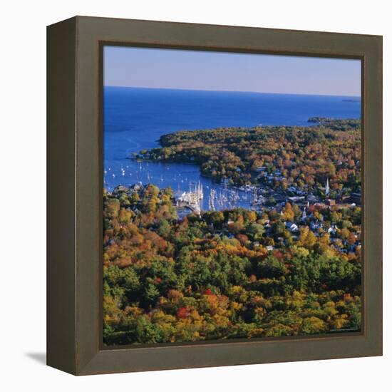 Camden Harbour, Camden Hills State Park, Maine, New England, USA-Roy Rainford-Framed Premier Image Canvas