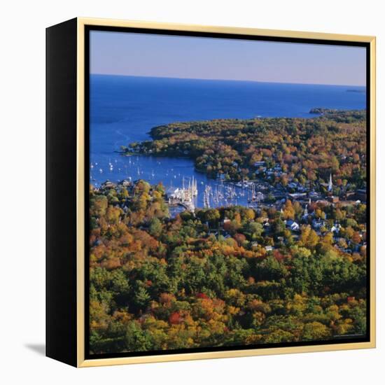 Camden Harbour, Camden Hills State Park, Maine, New England, USA-Roy Rainford-Framed Premier Image Canvas