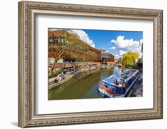 Camden Lock Area, canal boat, Regent's Canal, London, England, United Kingdom, Europe-John Guidi-Framed Photographic Print