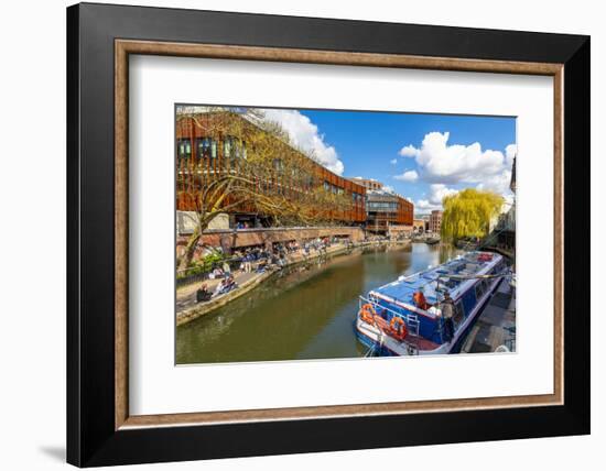 Camden Lock Area, canal boat, Regent's Canal, London, England, United Kingdom, Europe-John Guidi-Framed Photographic Print