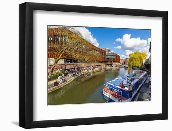 Camden Lock Area, canal boat, Regent's Canal, London, England, United Kingdom, Europe-John Guidi-Framed Photographic Print