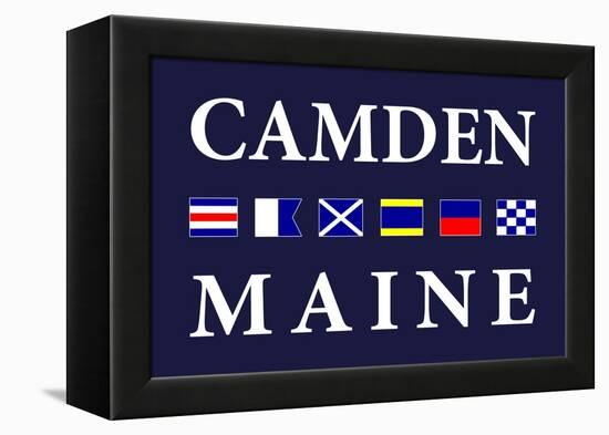 Camden, Maine - Nautical Flags-Lantern Press-Framed Stretched Canvas