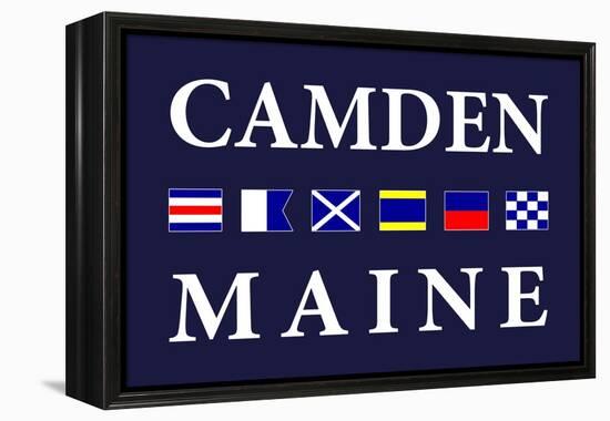 Camden, Maine - Nautical Flags-Lantern Press-Framed Stretched Canvas